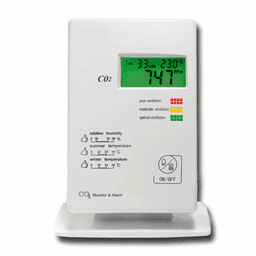 Afbeelding van AT-VLH-01D Bureau CO2 meter en indicator met 3-kleuren LCD display